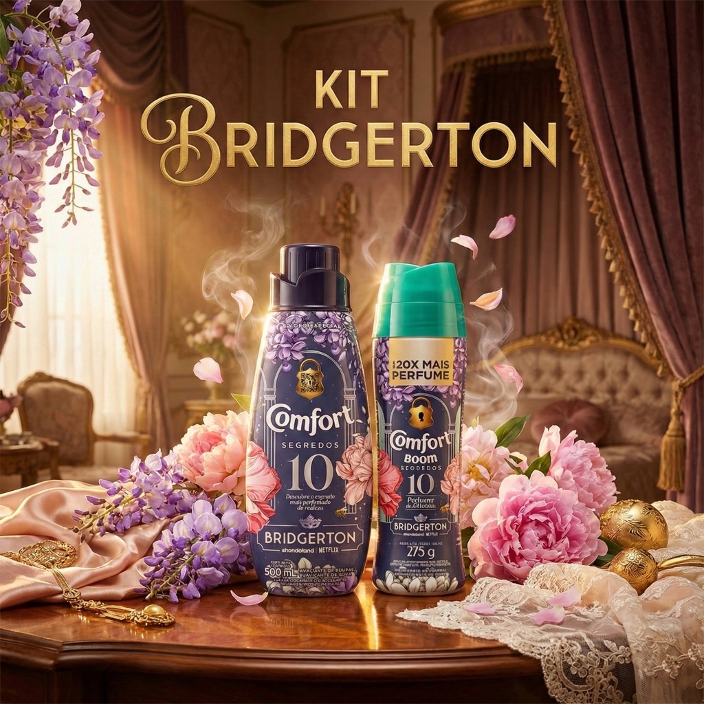 Kit Comfort Segredos Bridgerton 01 Amac. Conc. 500ml + Boom cristais ...
