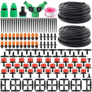 Kit Completo 149/200 Peças Irrigacao Nebulizacao Gotejador Bicos + 30/50m Tubo