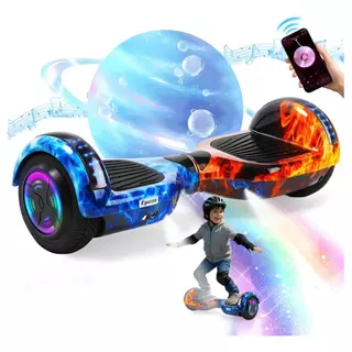 Egazza rosa Hoverboard LED Skate Eletrico Vem com Bluetooth de Alta Capacidade | Skate Inteligente