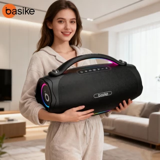 Basike caixa de som bluetooth grande 100W Boombox Plus 10H Portátil Subwoofer Com RGB IPX6 à prova d'água 360° Estéreo em Oferta na Shopee