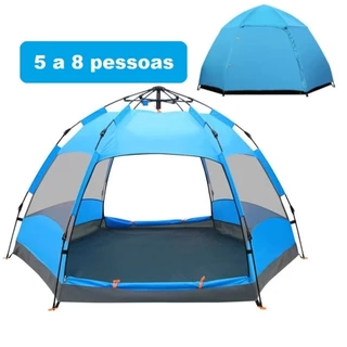 Barraca de Camping Automática Dupla Camada - Água/UV, 270cm, 4-5 Pessoas + Acessórios em Oferta na Shopee