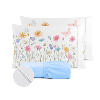 Jogo de Lençol Fronha Aquarela Estampada Micropercal 400 Fios Ponto Palito - Estampa Exclusiva em Oferta na Shopee