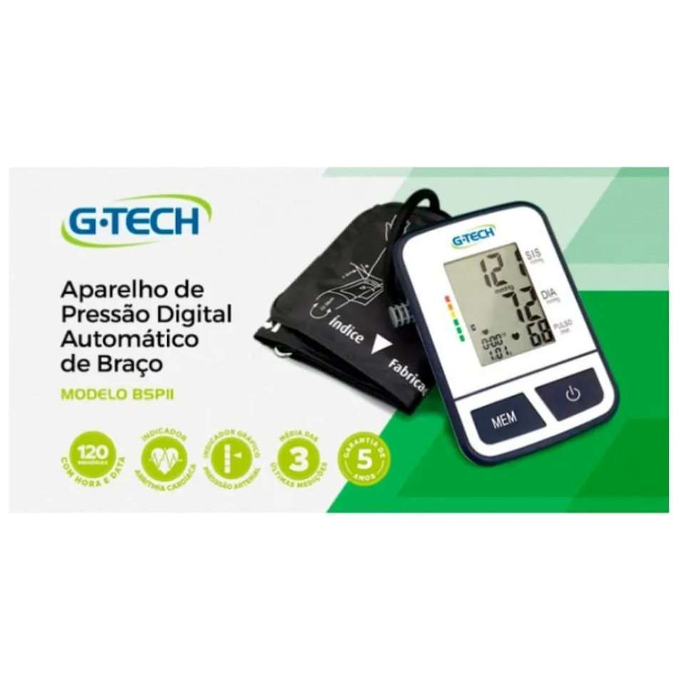 Aparelho De Medir Pressão Digital De Braço G-tech Bsp11 | Shopee Brasil