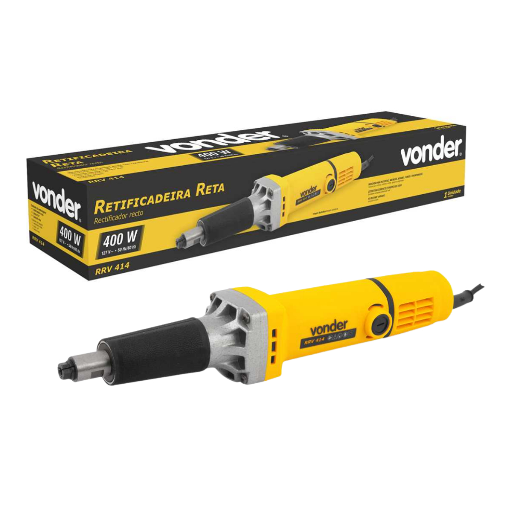 Retifica Esmerilhadeira Reta Eletrica Vonder 1/4 400w 127v | Shopee Brasil