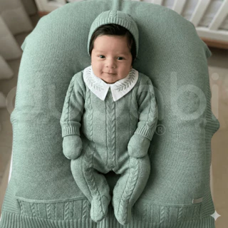 Conjunto Saída de Maternidade Tricot Elegance Macacão 5 Peças Tamanho P (1 a 3 meses)