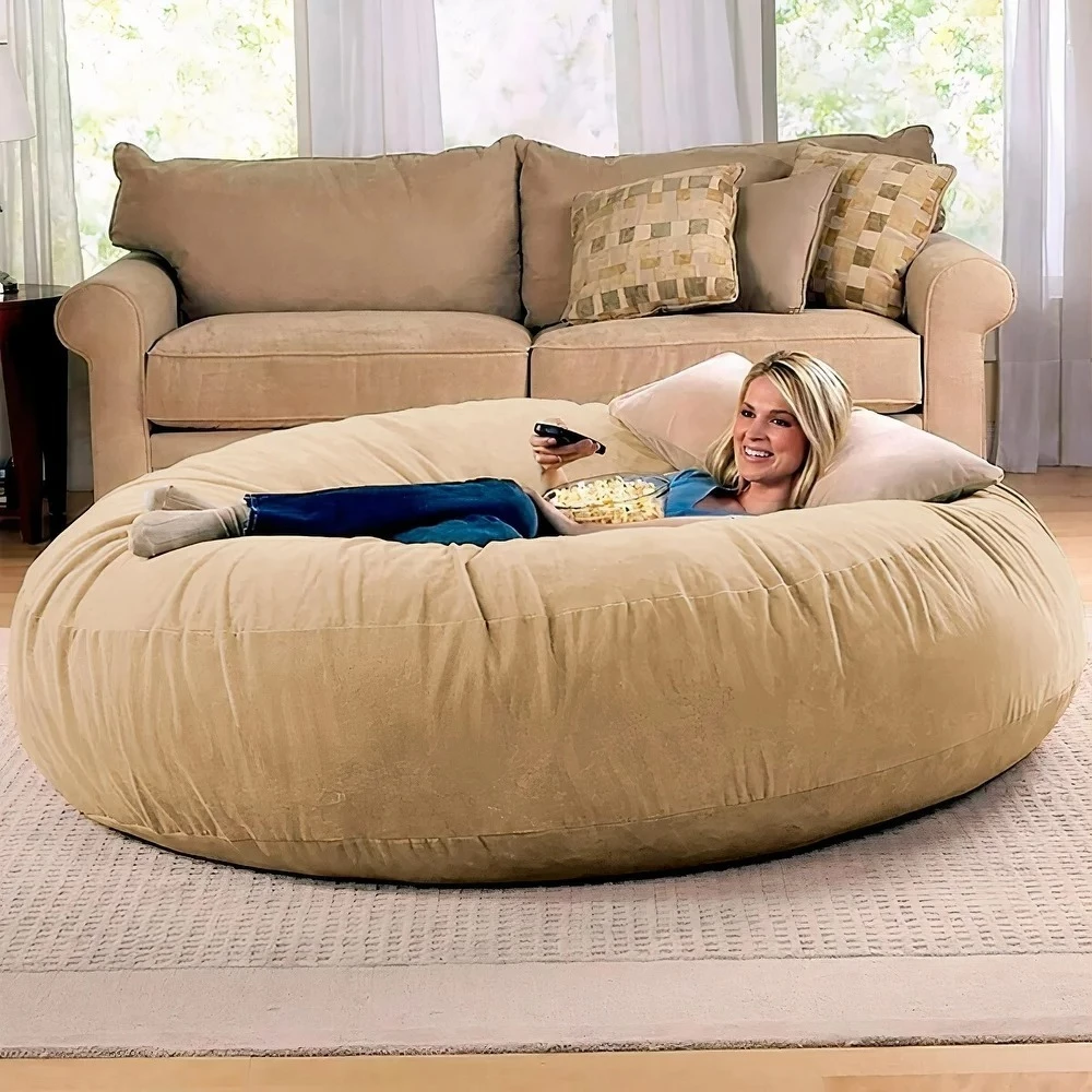 Puff Gigante Premium Suede várias cores 1.50x30 sem enchimento