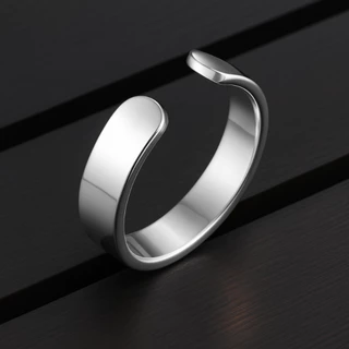 Anel Prata em Aço Inoxidável Não Perde a Cor e tem Garantia! Anel de Aço Inox em Oferta na Shopee