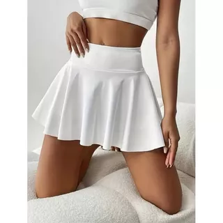 Saia Short Feminina Academia Fitness Cintura Alta Modeladora Legging Fitness