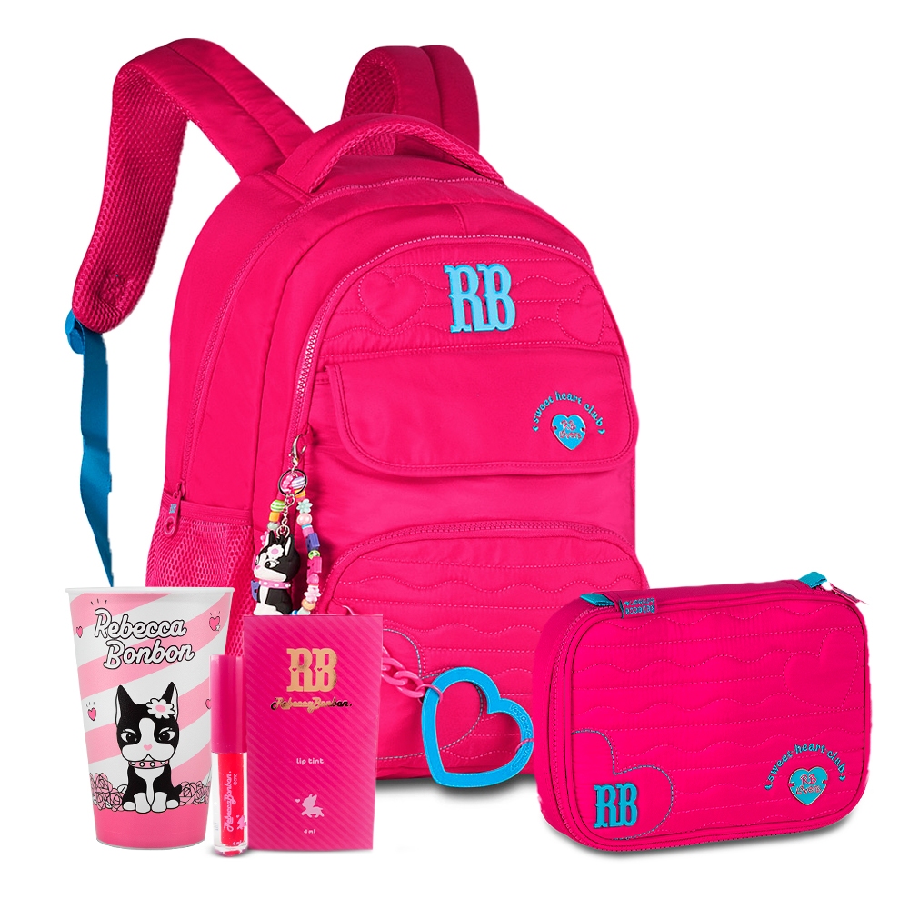 bonbon Store 2点 まとめ商品 Kit Mochila Rebecca Bonbon Costas Zíper Bolsos Laterais E Anti