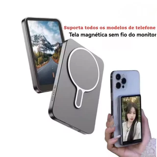 Tela Magnética Monitor Para Celular Sem Fio Smartphone Selfie Vlog Gravação