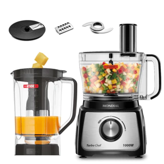 Multiprocessador 5 em 1 Mondial TurboChef Potência 1000w Loi em Oferta na Shopee