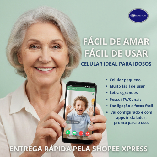 Smartphone para idosos - fácil de usar | Shopee Brasil