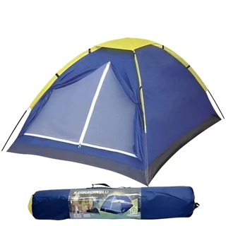 Barraca Tenda Camping Iglu 4 Pessoas Azul Completa Bolsa Azul Impermeável Resistente Praia Acampar em Oferta na Shopee
