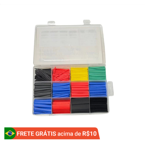 Kit 328/560 Peças Espaguete Isolante Termo Retrátil Colorido Com Estojo-LC