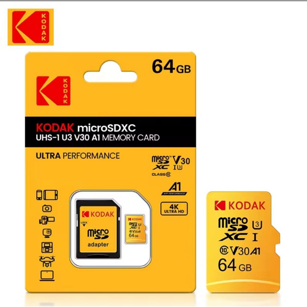 Cartão De Memória Kodak 64gb Micro Sd Classe 10 - Lacrado - Envio Imediato