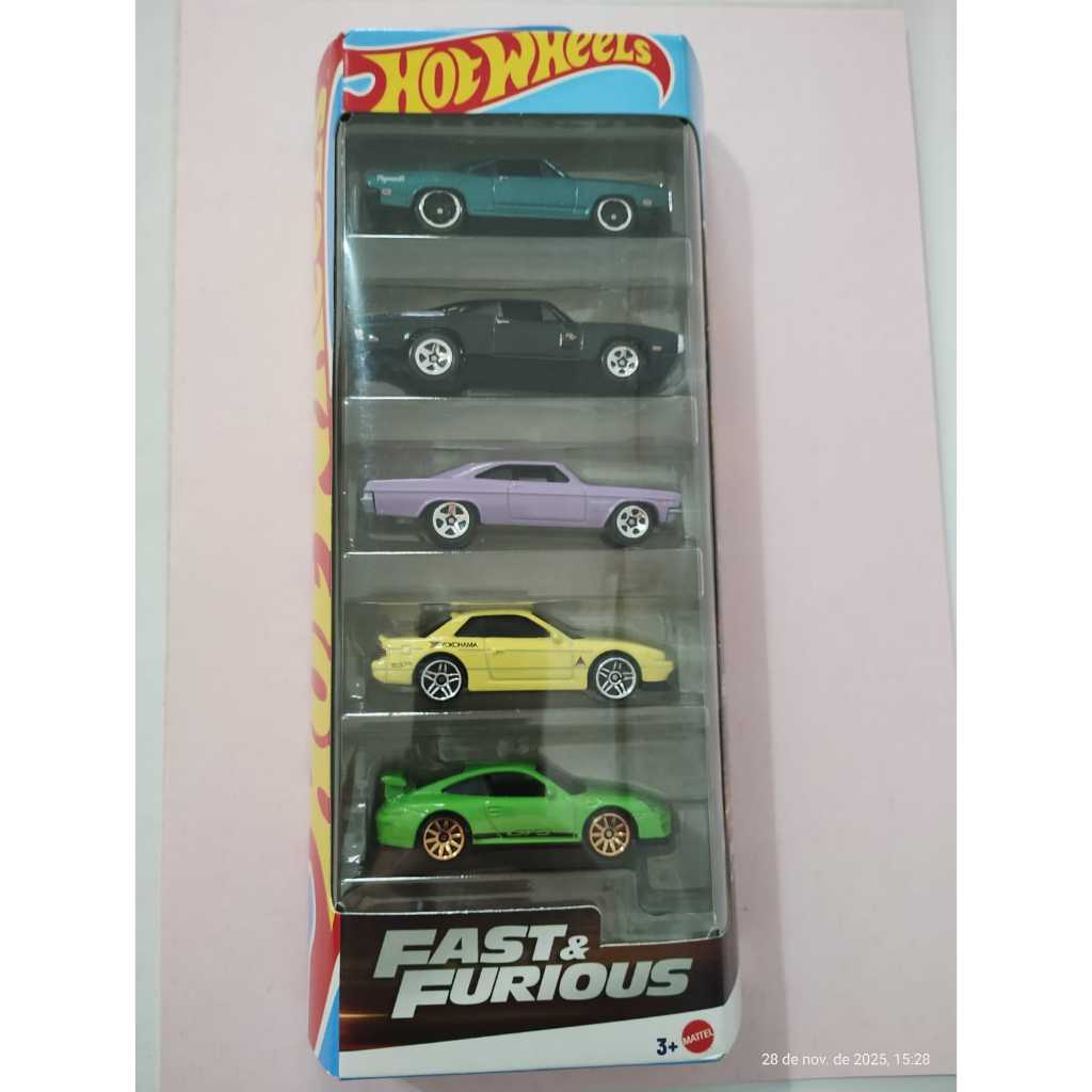 Hot Wheels Fast & Furious - Pack 5 Carrinhos | Shopee Brasil