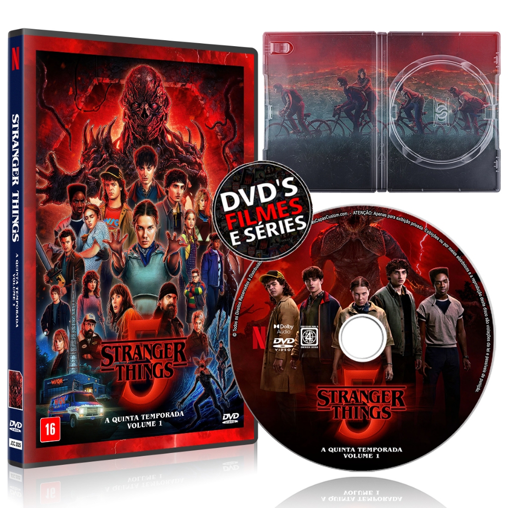 DVD Stranger Things 5ª Temporada - Volume 1 (LANÇAMENTO 2025) Dublado e ...