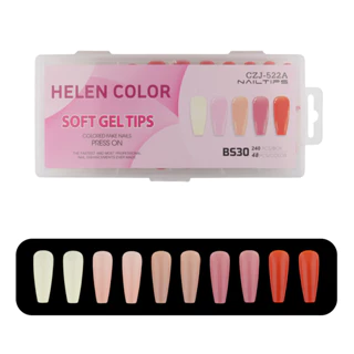 Unhas Postiças Soft Gel Almond e Bailarina Helen Color - 240 Peças A Escolha das Profissionais em Oferta na Shopee