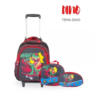 Mochila de Carrinho Dinossauro Infantil – Resistente e Super Divertida em Oferta na Shopee