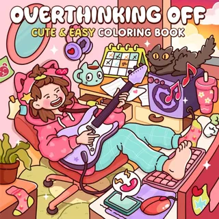Overthinking Off 46 Desenhos para colorir FOLHAS SOLTAS + Acetato NÃO VAI ECADERNADO em Oferta na Shopee