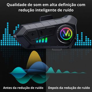 Fone Capacete V10 de Ouvido Moto Bluetooth | Controle de Voz e Resistente à Água — foto 5 — Achou Levou Brasil