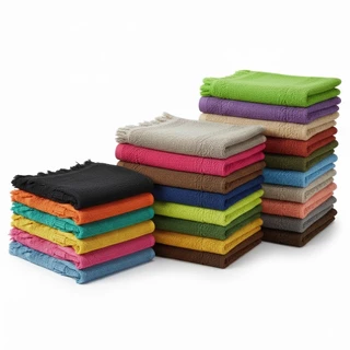 Kit 50 Toalhas de Mão Social 100% Algodão com Franja para Bordar - 22x34cm Toque Macio