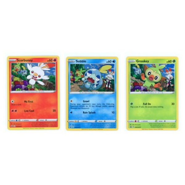 Kit 3 Cartas Promo Pokémon Iniciais de Galar | Shopee Brasil