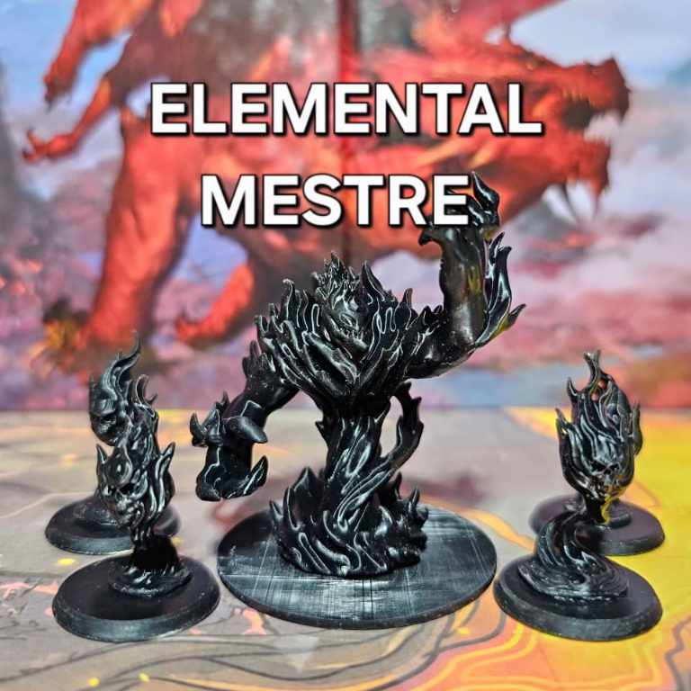 Miniatura RPG Elemental de Fogo Mestre D&D Dungeons and Dragons Boardgame jogo Tabuleiro Dados