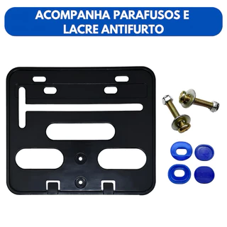Suporte Protetor De Placa Moto Plástico Modelo Novo