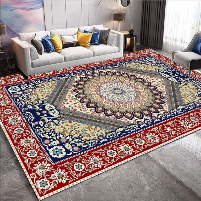 Tapete Sala 100x140 antiderrapante Quarto Closet indiano 3D Promoção | Shopee Brasil