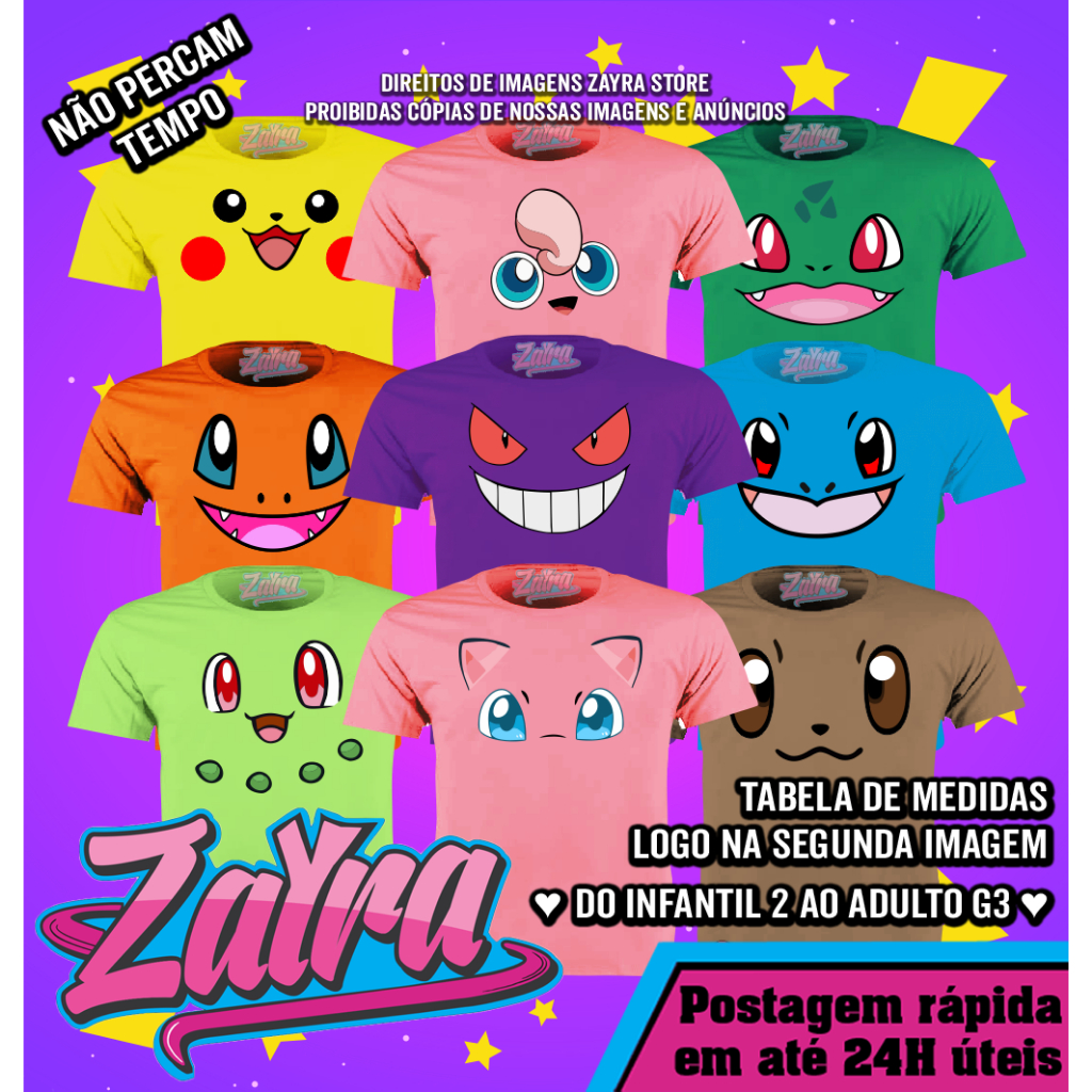 Camiseta Pokemon em Oferta | Shopee 2026