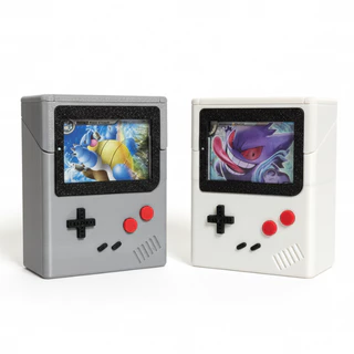Porta Cartas TCG - Com Display - Estilo Gameboy - Pokemon, Yu-Gi-Oh, Magic, etc | Deck Box
