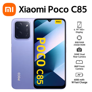 Smartphone Xiaomi POCO C85 8GB/256GB Original Lacrado Tela 6,9'' 50MP Bateria 6000mAh Versão NFC em Oferta na Shopee