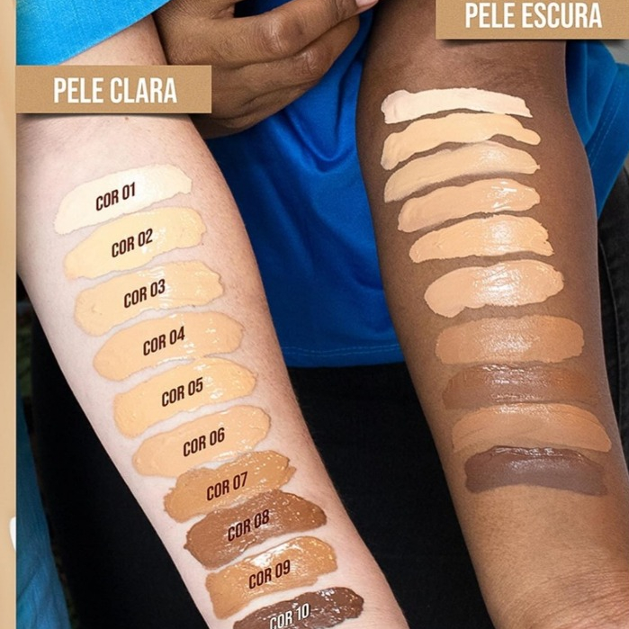 BASE MATTE ALTA COBERTURA EFEITO MATTE - 1 AO 8 - PELE RADIANTE 30g ...