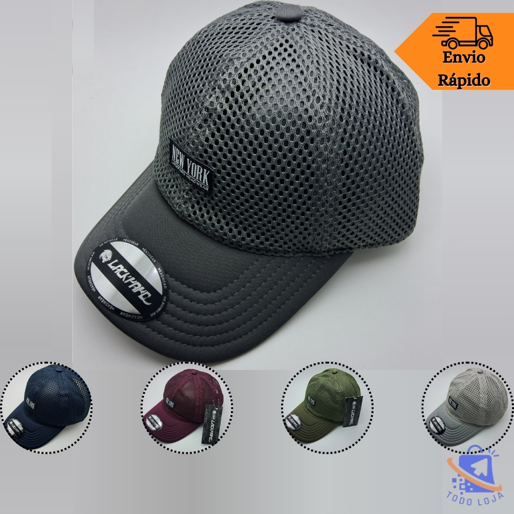 Boné Aba Curva Furadinho Lackpard Original Regulagem Plástica