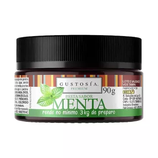Pasta Saborizante Concentrado Sabor Menta Refrescante 90g MEC3 Gustosía Premium