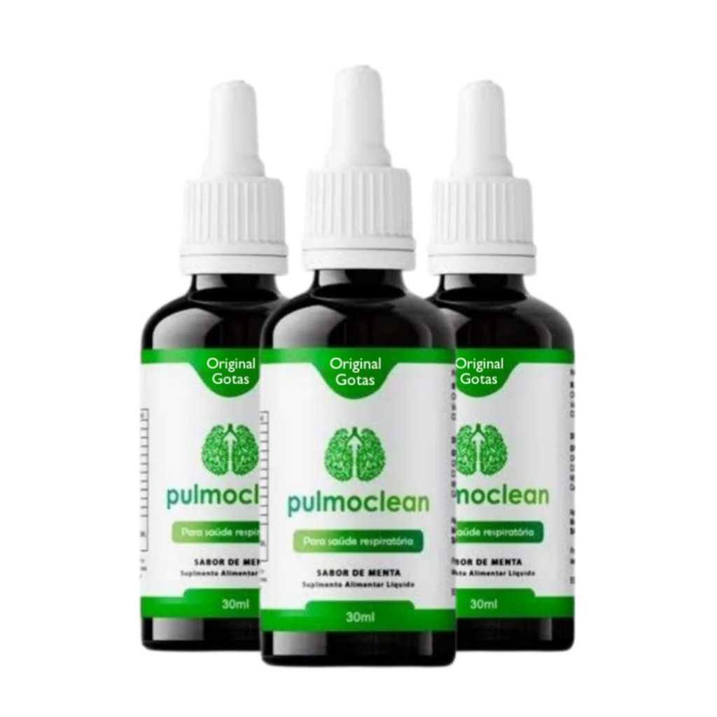 Pulmo Clean 30ml Original - Suplemento Alimentar Natural - 3 Frascos ...