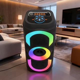 Caixa de som Bluetooth Portátil Com Led RGB Portátil FM USB TWS 30W Para Praia, Festa ou Viagem