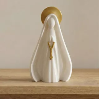 Escultura Nossa Senhora Aparecida, Moderna e Minimalista Decorativa 15cm de altura