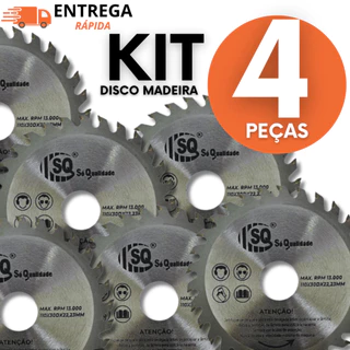 Kit 04 Peças -  Discos de Corte Madeira Serra Maquita 24 Dentes 4" Serra Circular/ 110 x 22,23mm em Oferta na Shopee