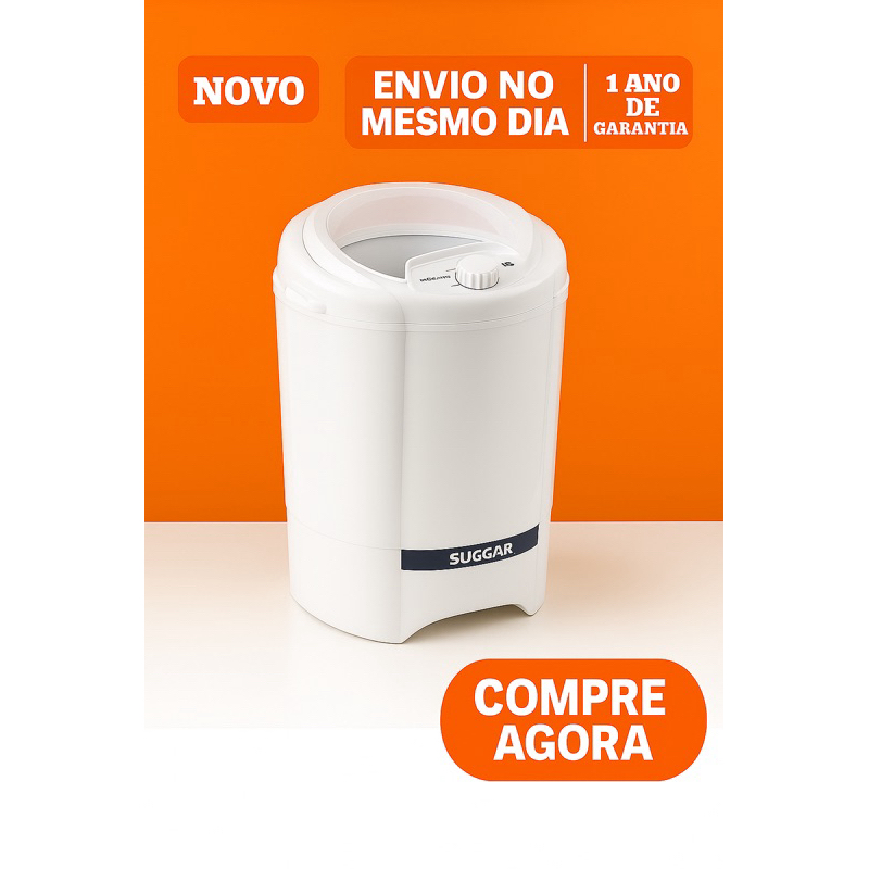 Centrífuga de Roupas Suggar 15kg Turbo 220V Alta Rotação Secagem Rápida ...