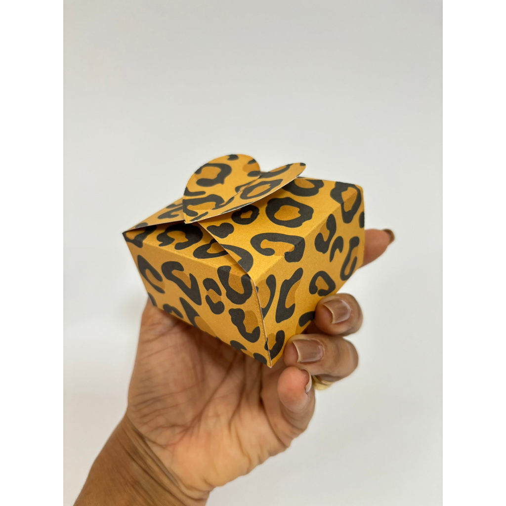 Caixa Safari Onça Oncinha Zebra Girafa Caixa para Brownie, B