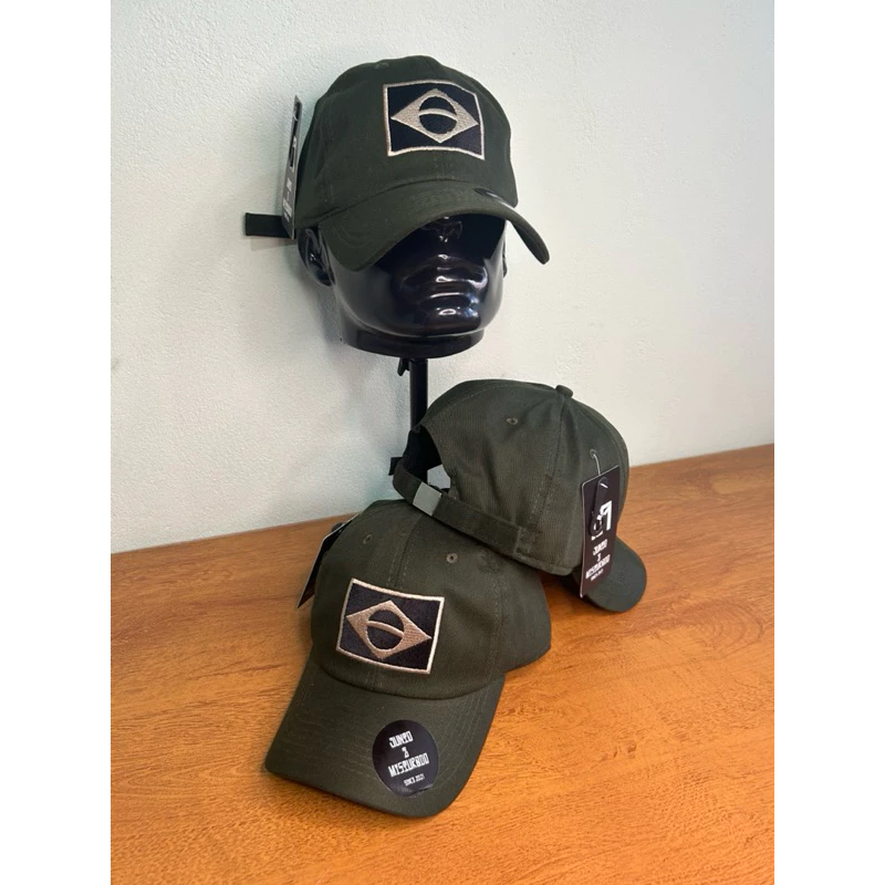 Boné aba curva Brasil camuflado