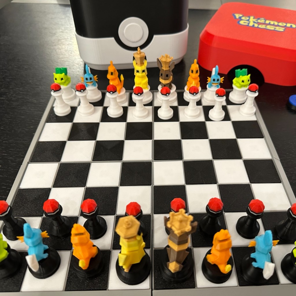 Xadrez Pokémon Impressão 3D | Jogo Completo Geek Colecionável | Presente Nerd