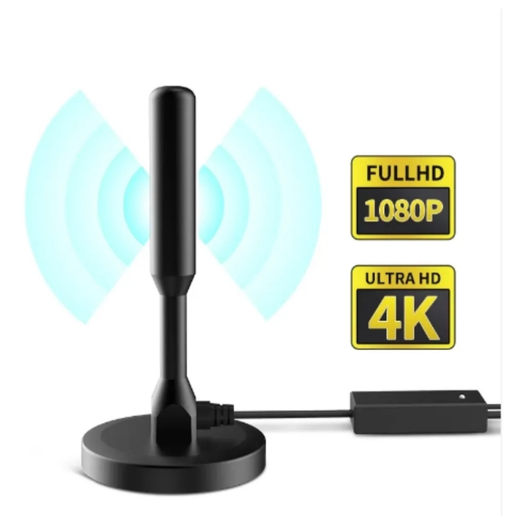Antena Digital 4K Exbom Interna Externa HDTV | Sinal Forte | Cabo