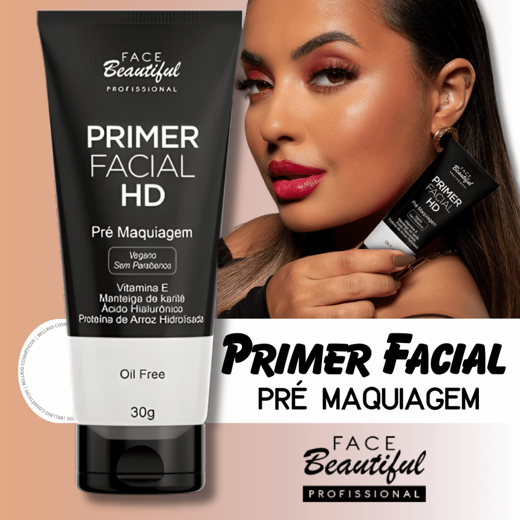 Primer Facial Pré Maquiagem HD Alta Fixação Face Beautiful 30g | Shopee ...