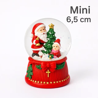 Globo de Neve Mini • Enfeite Natal 6,5 cm • Decoração Natalina