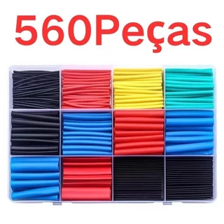 Kit 328/560 Peças Tubo De Isolamento Termorretrátil Conexão Elétrica Manga De Cabo De Fio