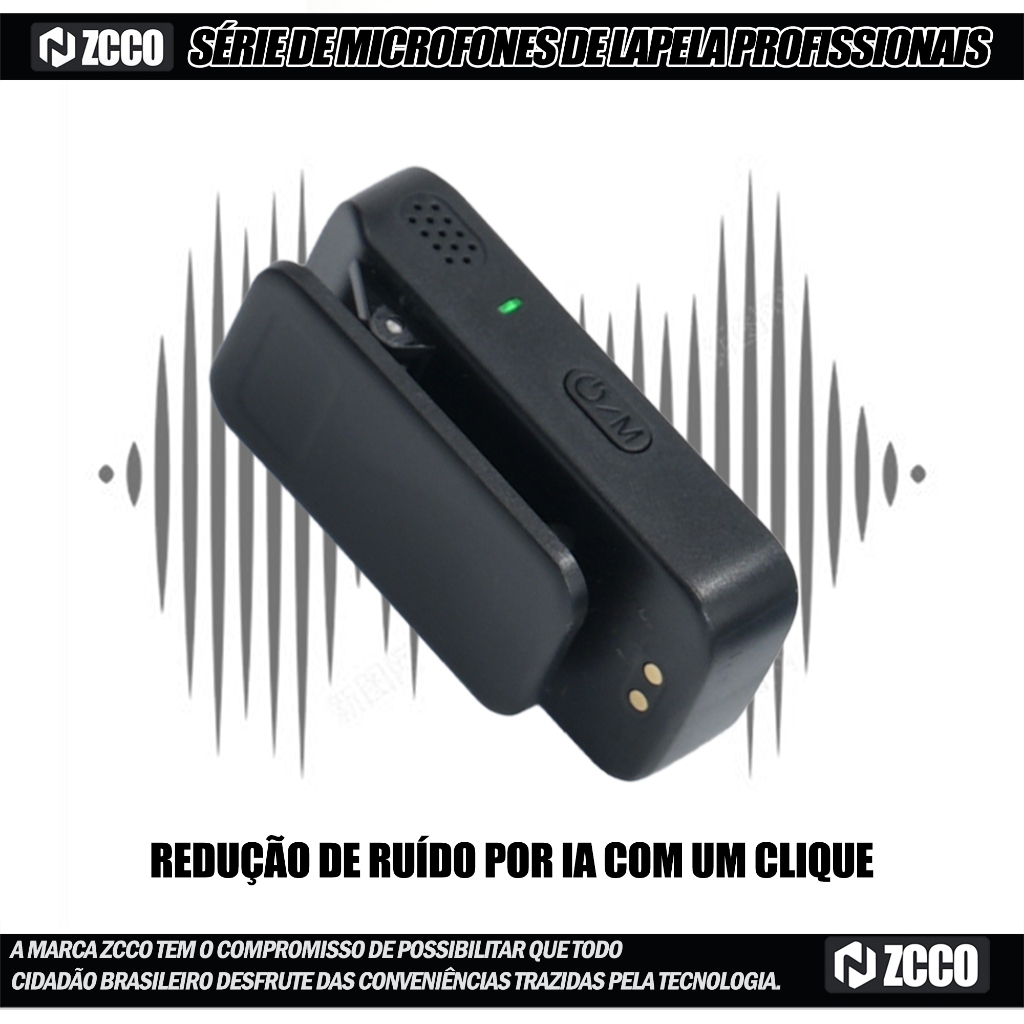 micco⭐︎ ZCCO S4 Microfone Sem Fio Magnético Duplo Tipo -c E Lightnin