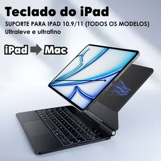 Teclado Mágico para ipad Pro 11 10.9 Air 4 5 Air6 2025 12 th Gen Mini6 Caso Teclado Bluetooth Sem Fio em Oferta na Shopee
